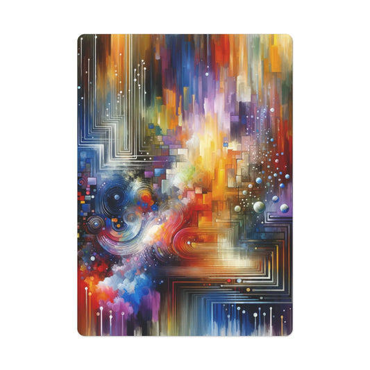 Abstract Technicolor Synthesis Poker Cards - ATUH.ART