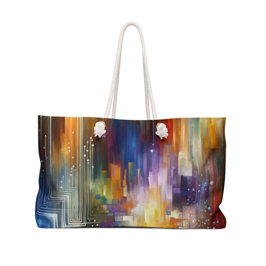 Abstract Technicolor Synthesis Weekender Bag - ATUH.ART