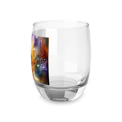 Abstract Technicolor Synthesis Whiskey Glass - ATUH.ART