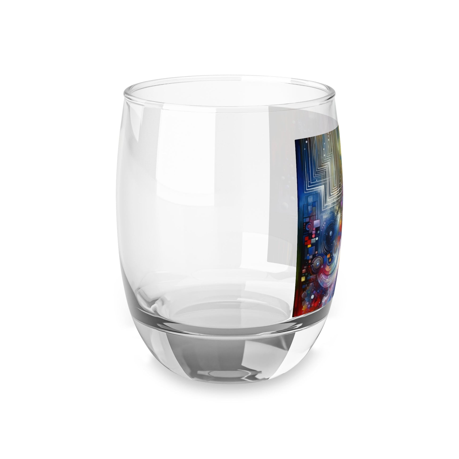 Abstract Technicolor Synthesis Whiskey Glass - ATUH.ART
