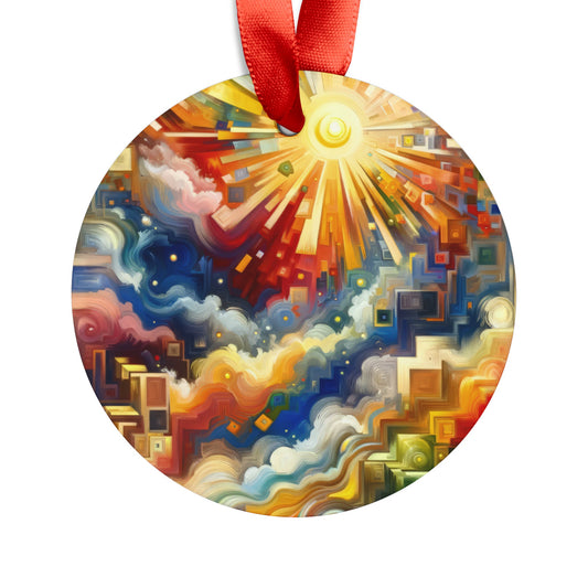 Abundant Resources Burst Acrylic Ornament with Ribbon - ATUH.ART