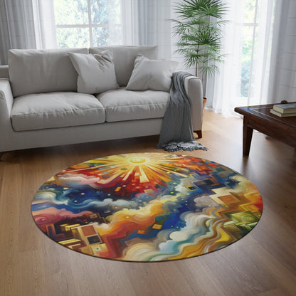 Abundant Resources Burst Round Rug - ATUH.ART