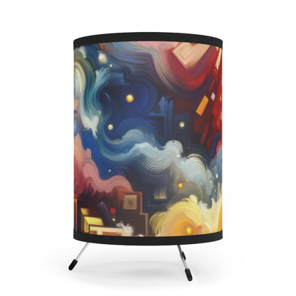 Abundant Resources Burst Tripod Lamp with High-Res Printed Shade, US\CA plug - ATUH.ART