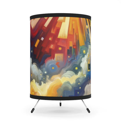 Abundant Resources Burst Tripod Lamp with High-Res Printed Shade, US\CA plug - ATUH.ART