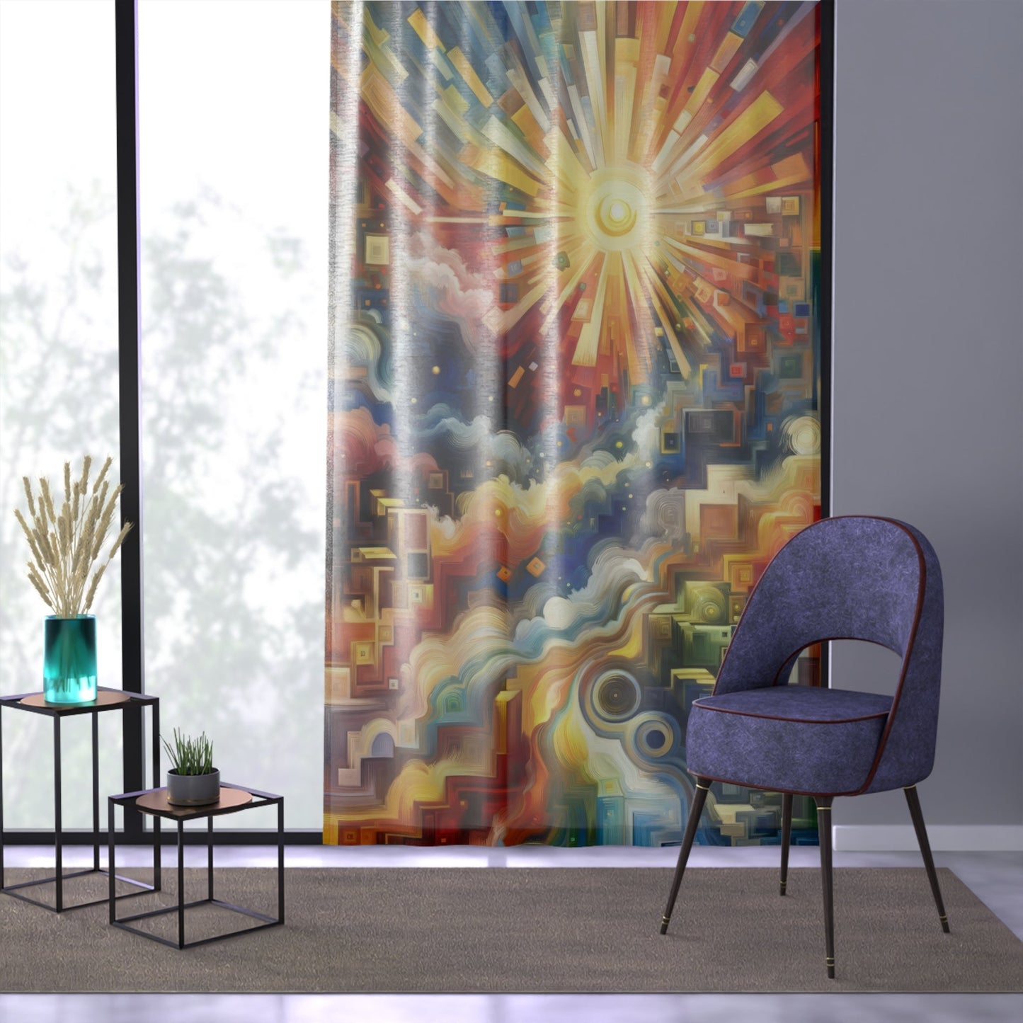 Abundant Resources Burst Window Curtain - ATUH.ART