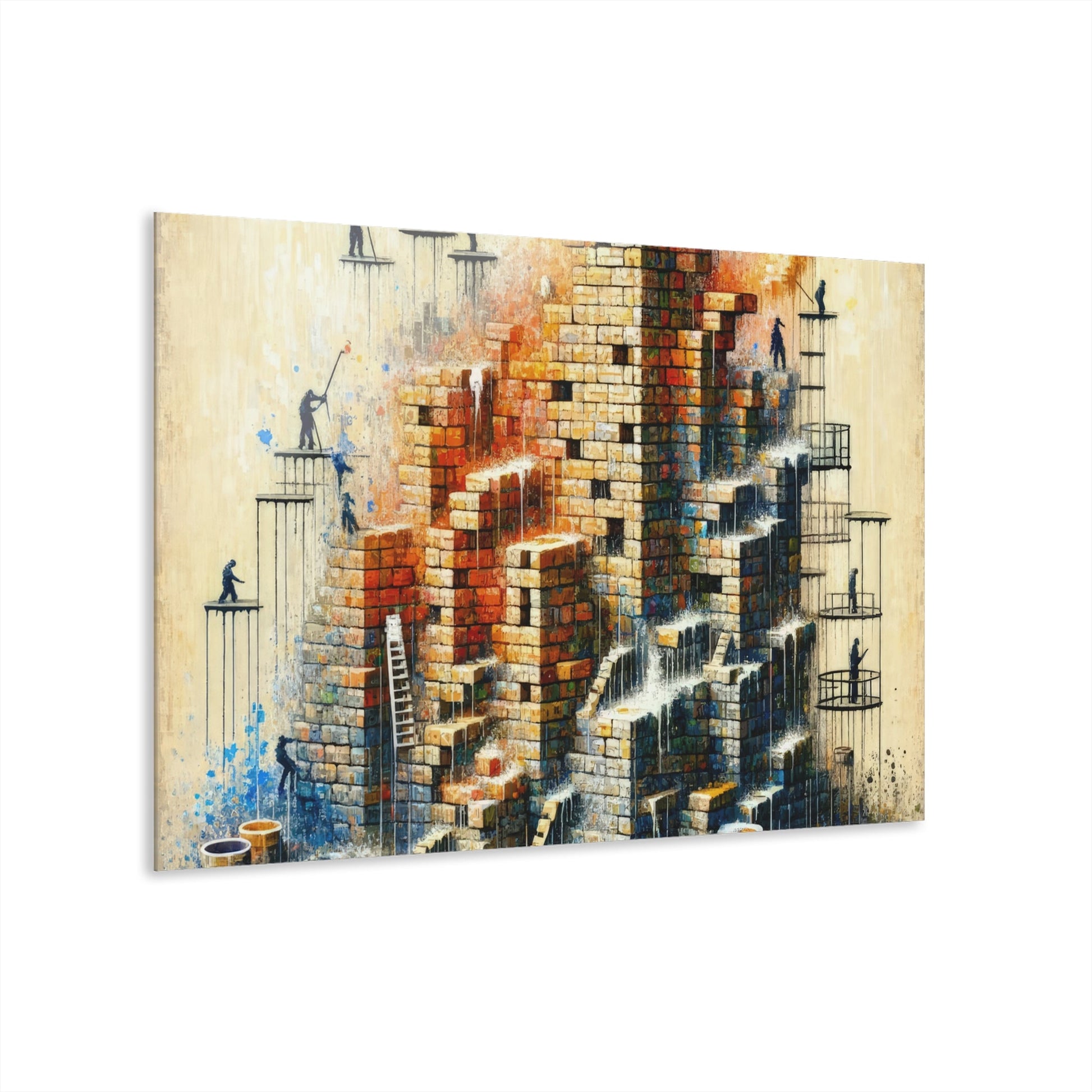 Actions Constructing Society Acrylic Prints (French Cleat Hanging) - ATUH.ART