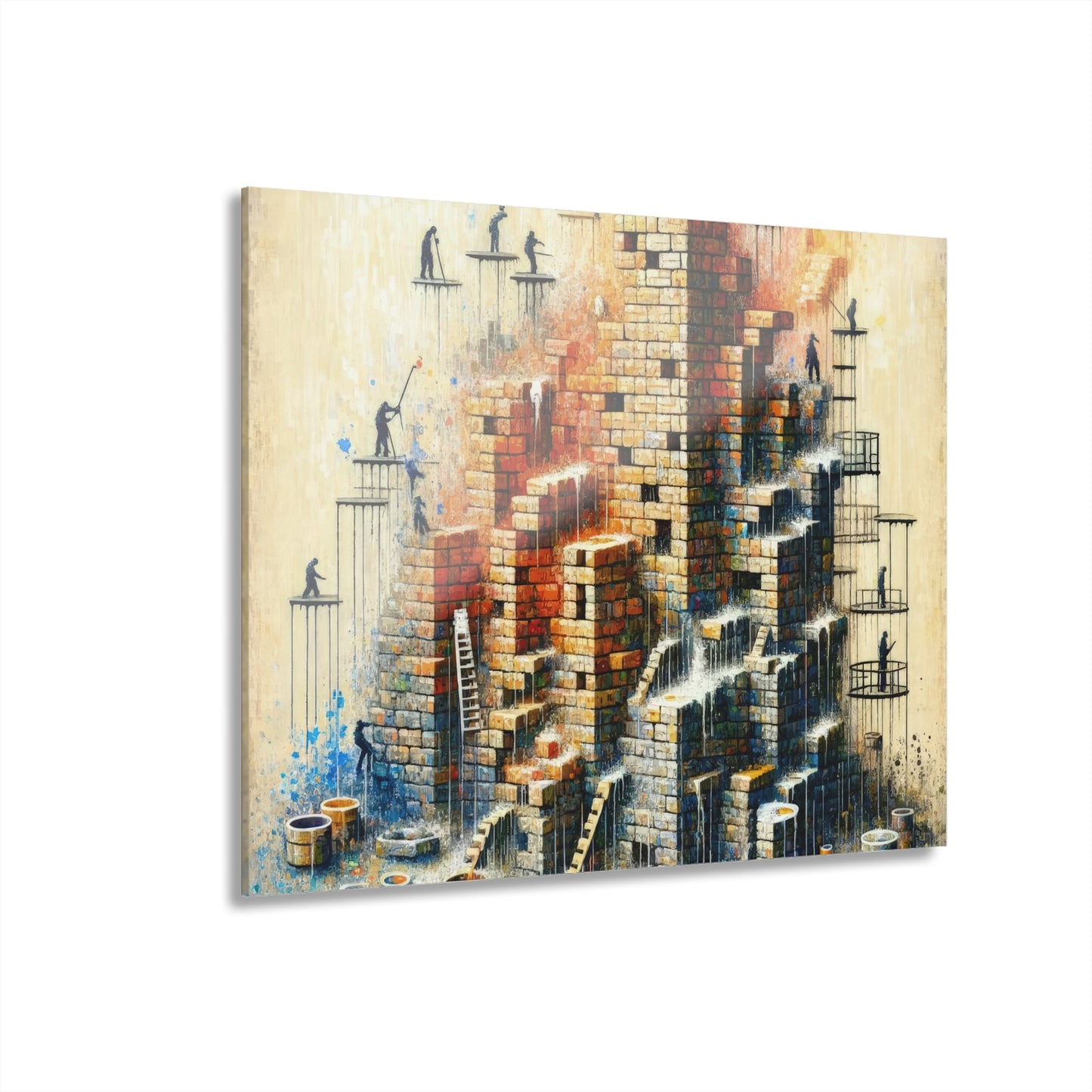 Actions Constructing Society Acrylic Prints (French Cleat Hanging) - ATUH.ART