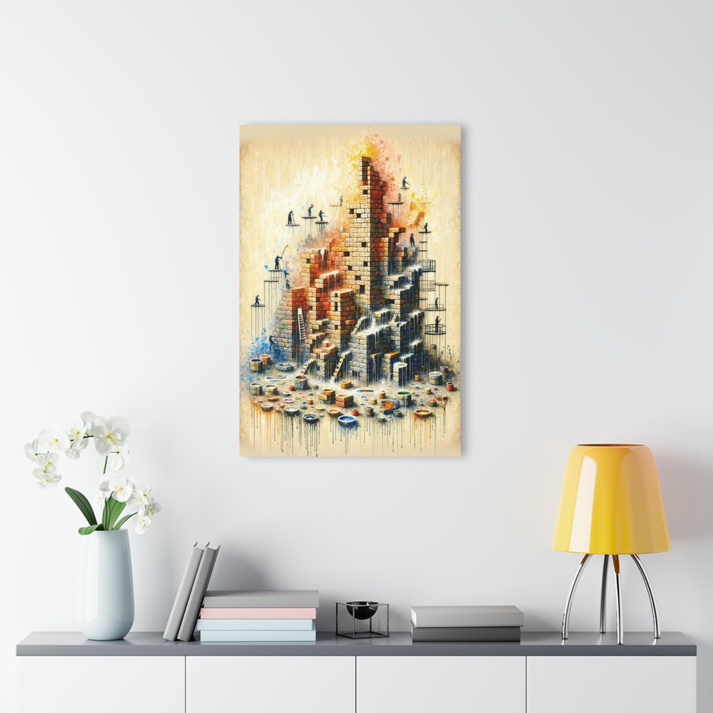 Actions Constructing Society Acrylic Prints (French Cleat Hanging) - ATUH.ART