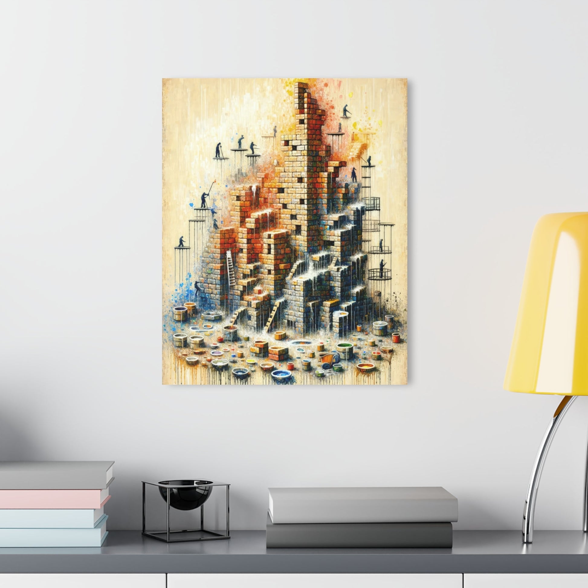 Actions Constructing Society Acrylic Prints (French Cleat Hanging) - ATUH.ART