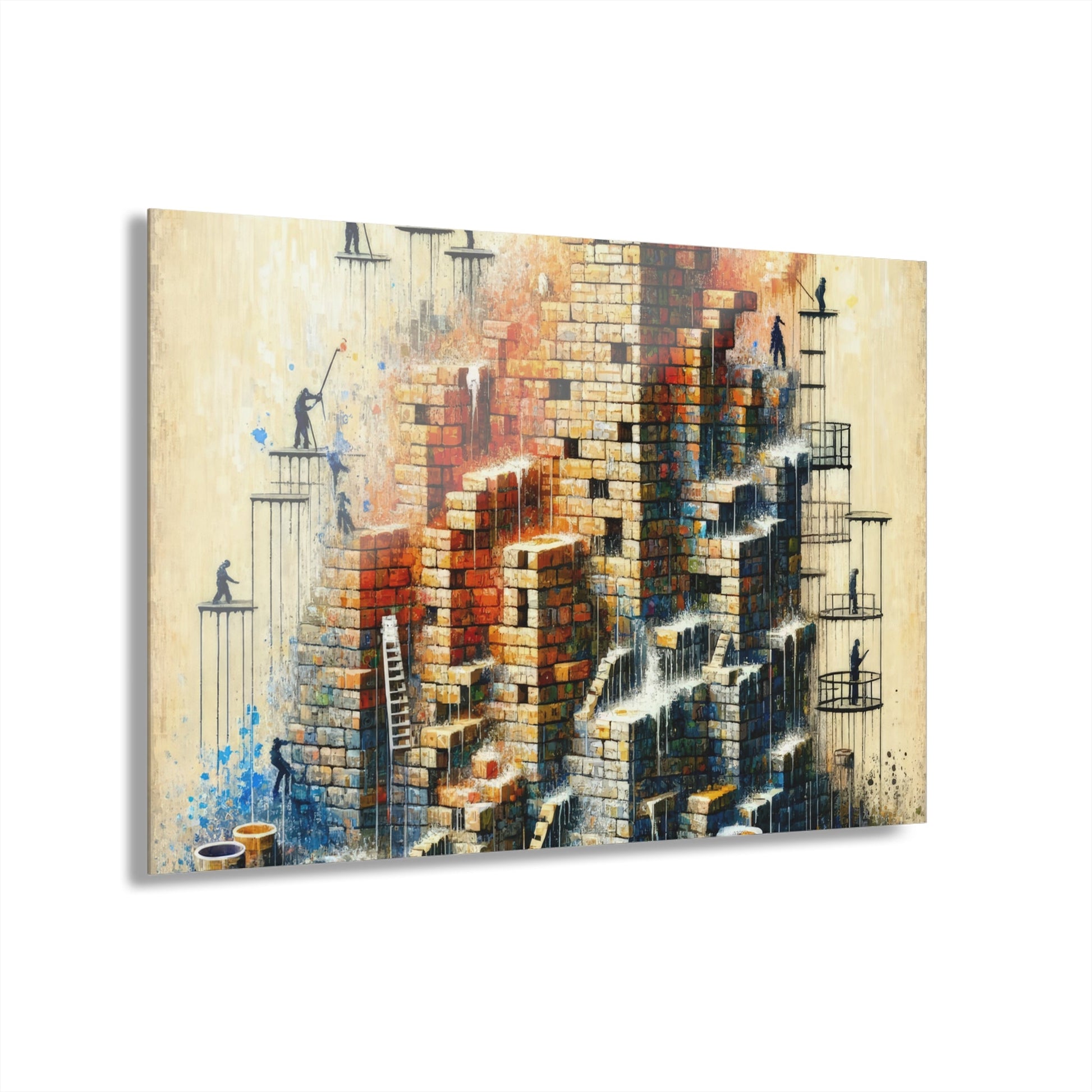 Actions Constructing Society Acrylic Prints (French Cleat Hanging) - ATUH.ART