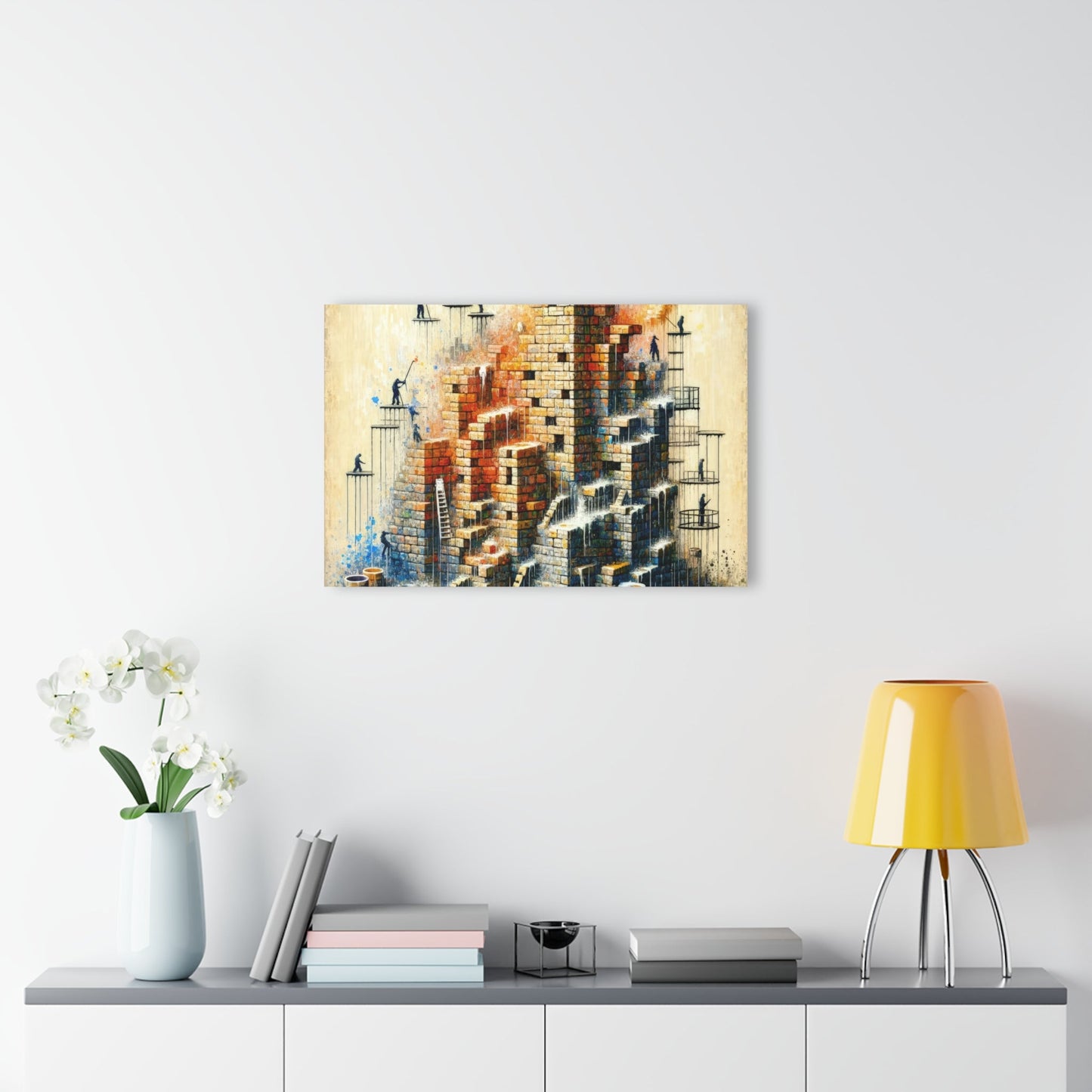 Actions Constructing Society Acrylic Prints (French Cleat Hanging) - ATUH.ART