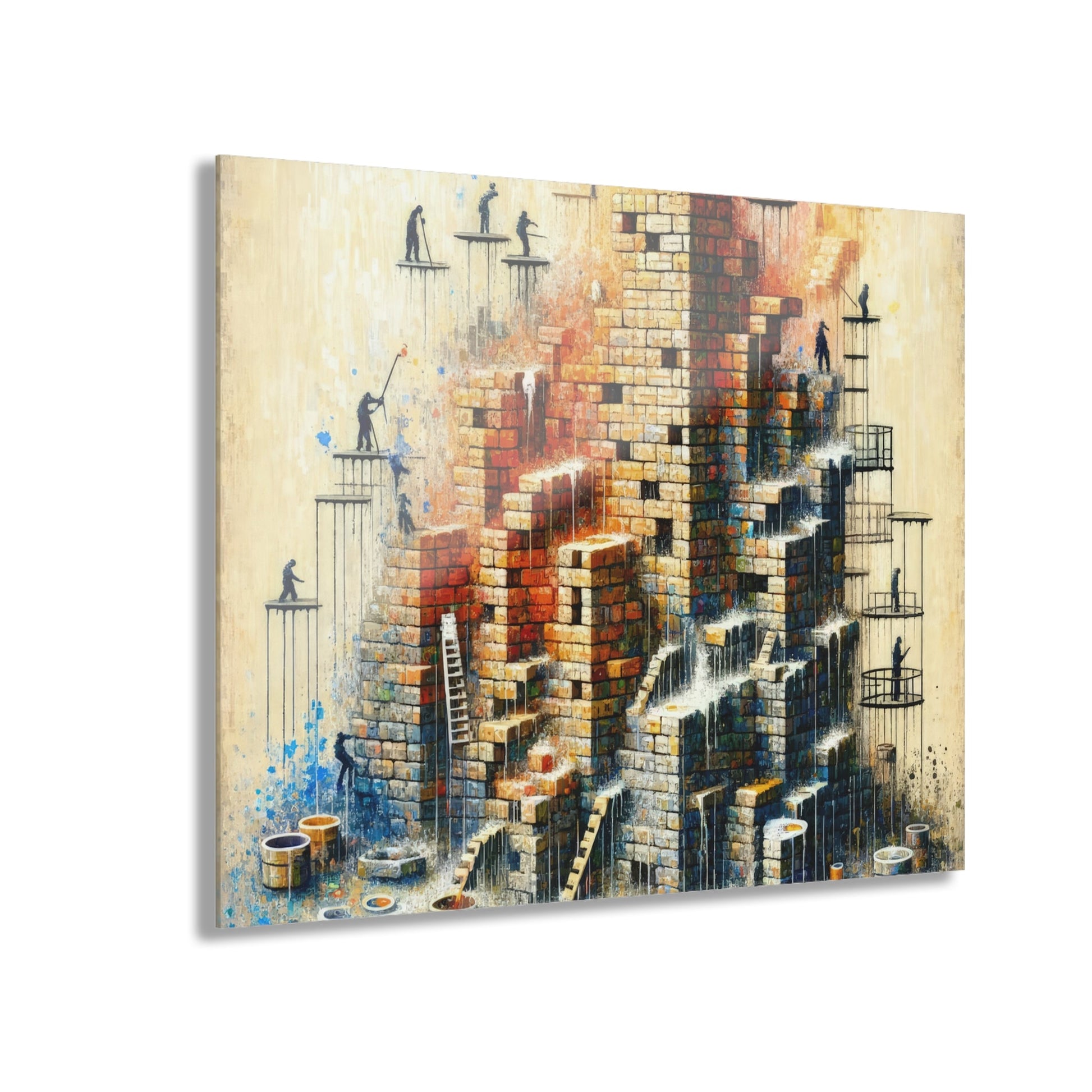 Actions Constructing Society Acrylic Prints (French Cleat Hanging) - ATUH.ART
