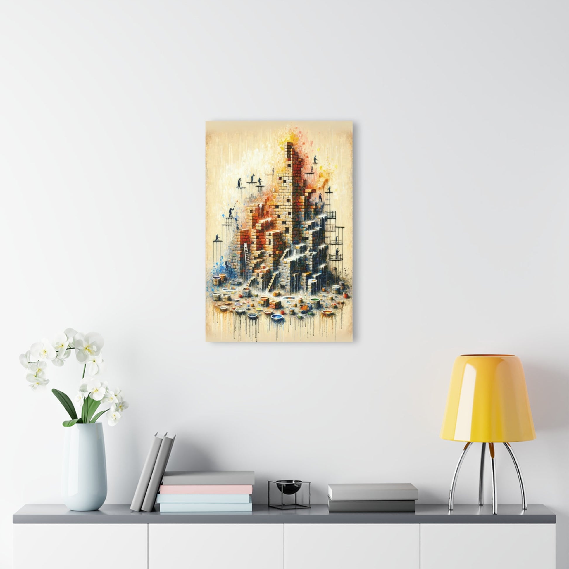 Actions Constructing Society Acrylic Prints (French Cleat Hanging) - ATUH.ART