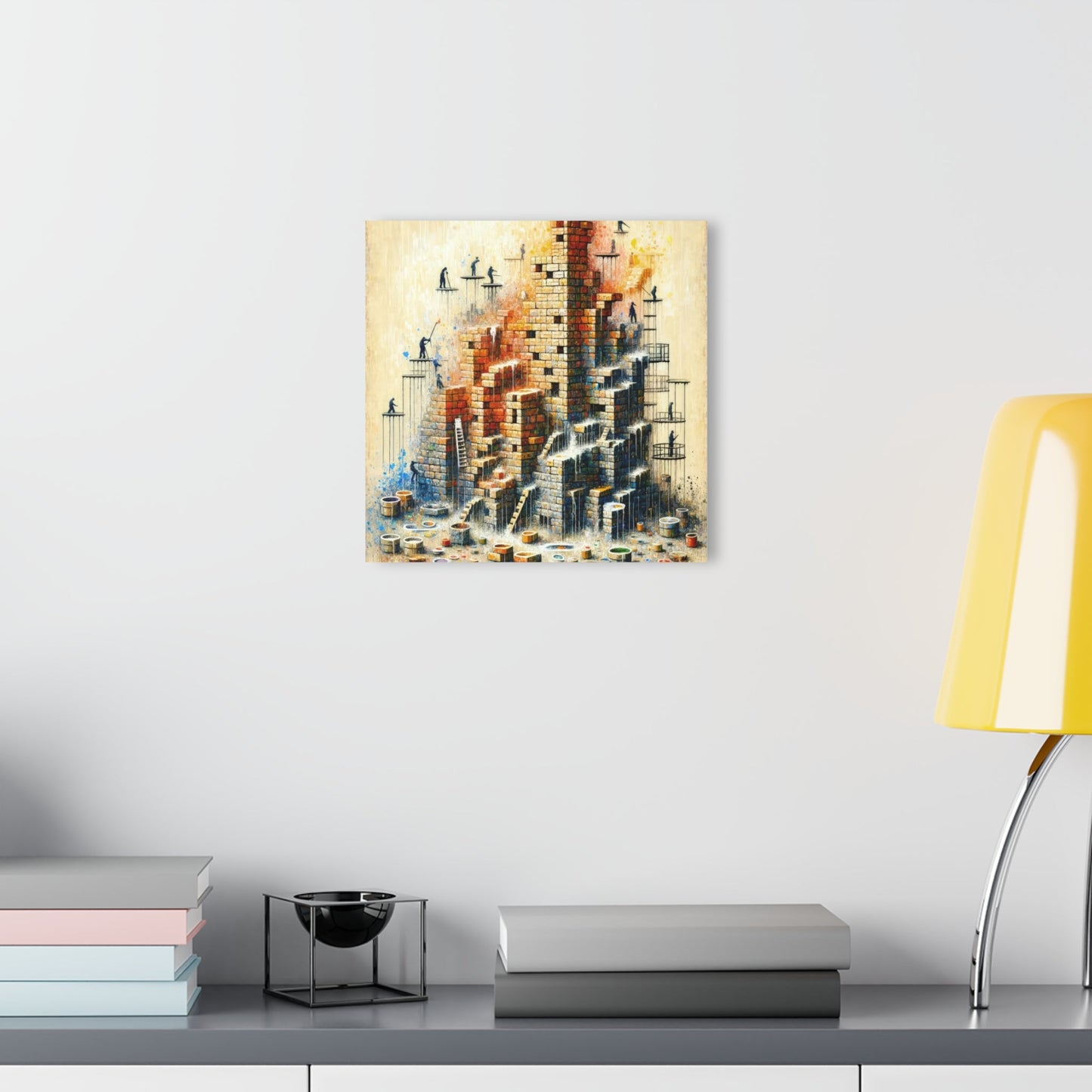 Actions Constructing Society Acrylic Prints (French Cleat Hanging) - ATUH.ART