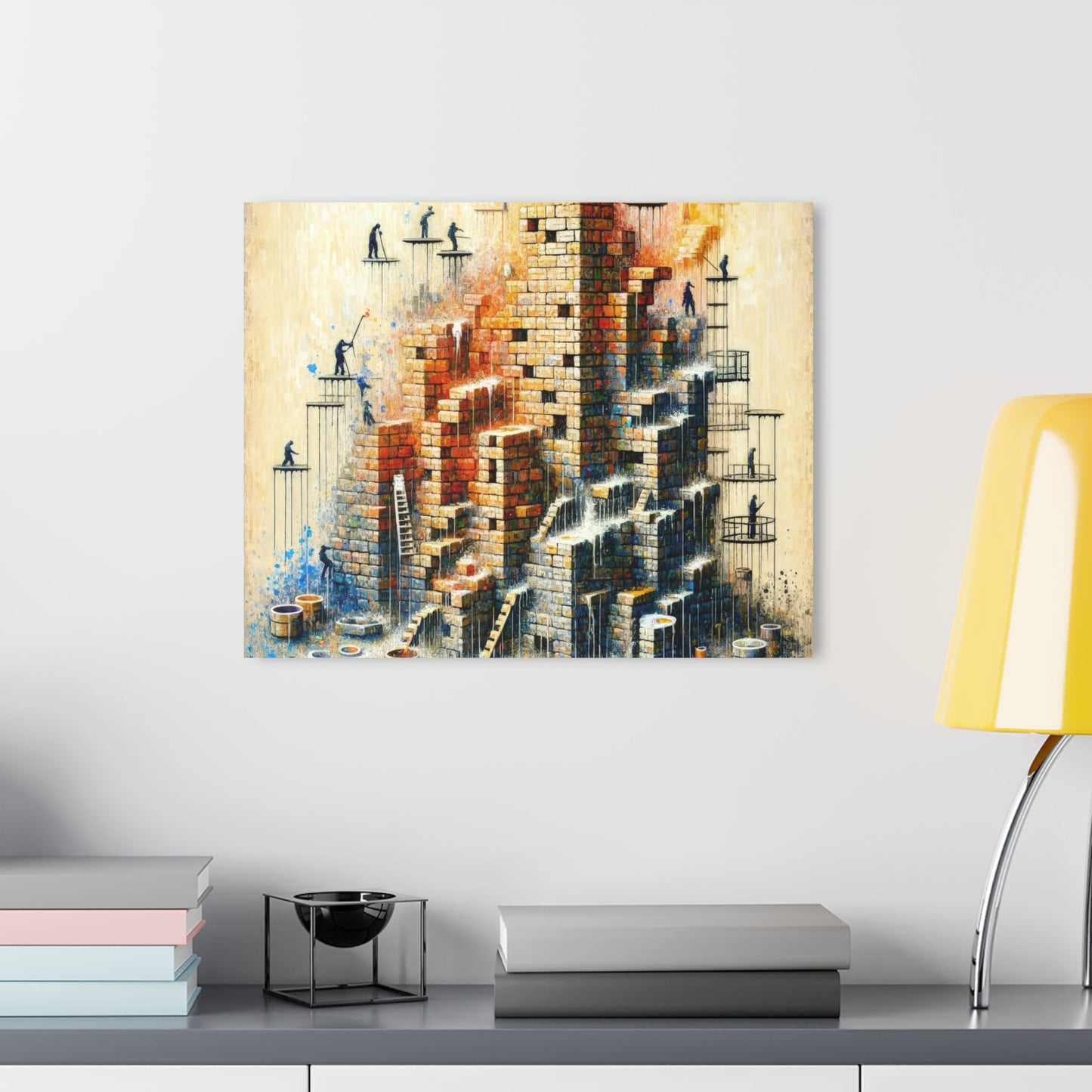Actions Constructing Society Acrylic Prints (French Cleat Hanging) - ATUH.ART