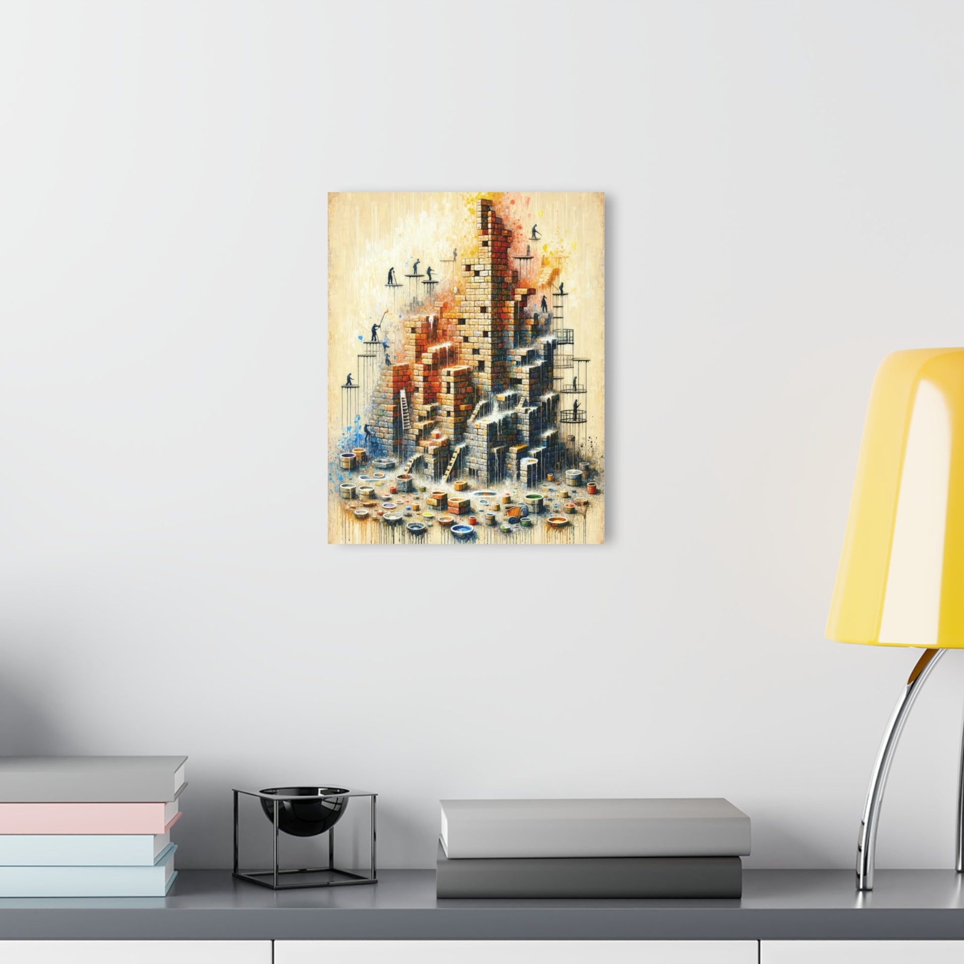 Actions Constructing Society Acrylic Prints (French Cleat Hanging) - ATUH.ART