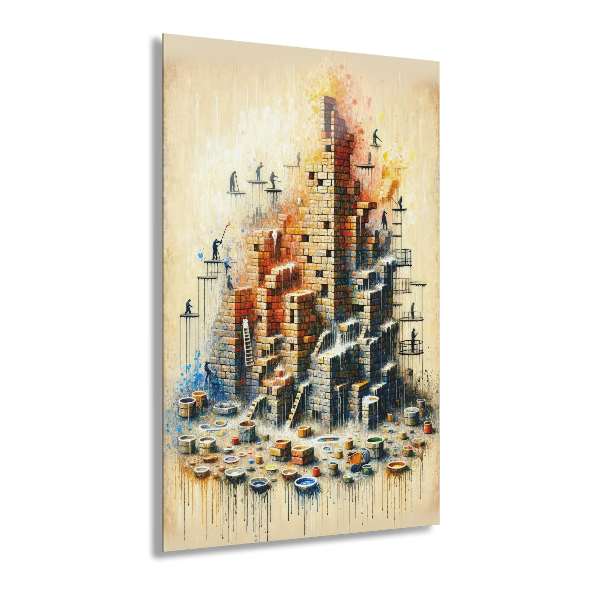 Actions Constructing Society Acrylic Prints (French Cleat Hanging) - ATUH.ART