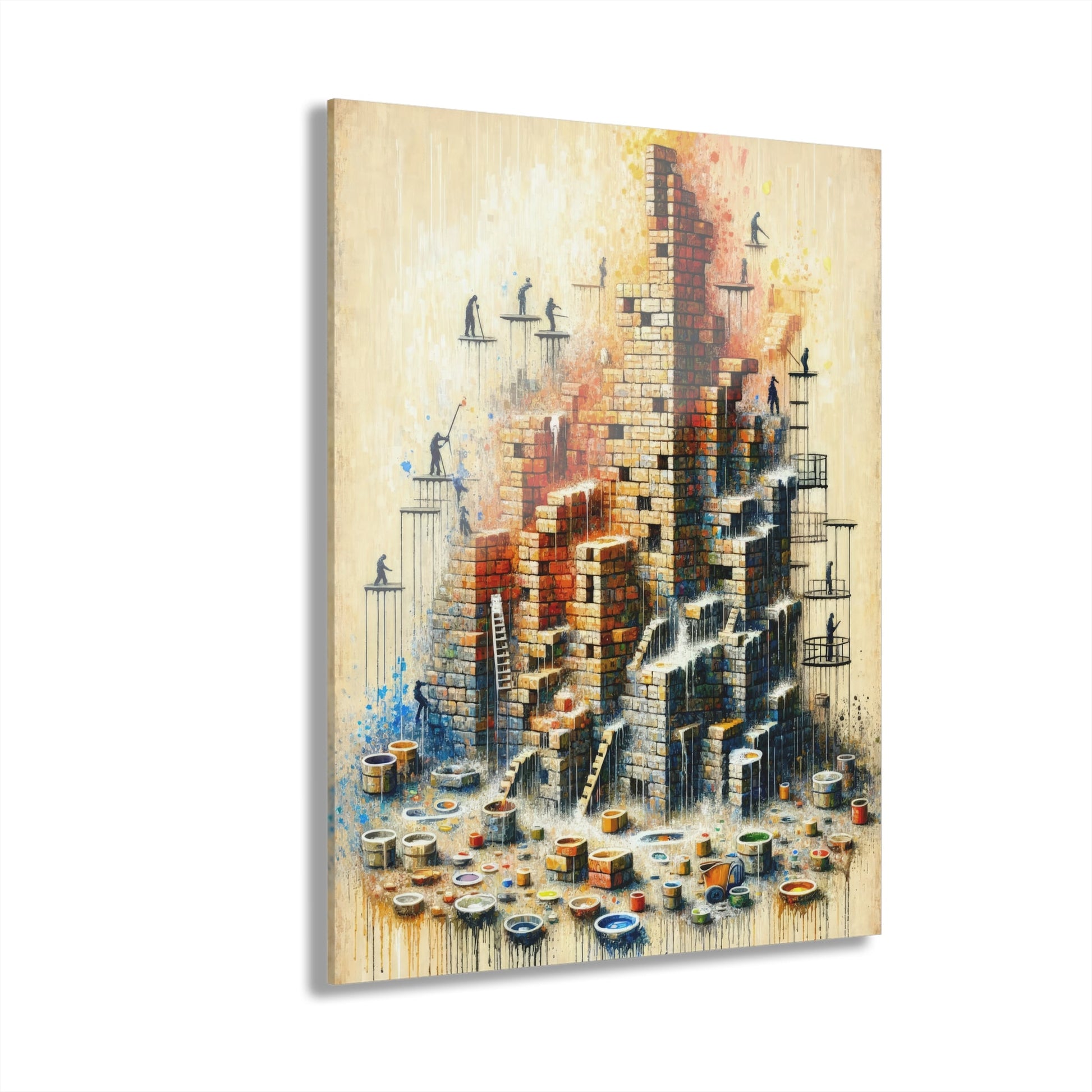 Actions Constructing Society Acrylic Prints (French Cleat Hanging) - ATUH.ART
