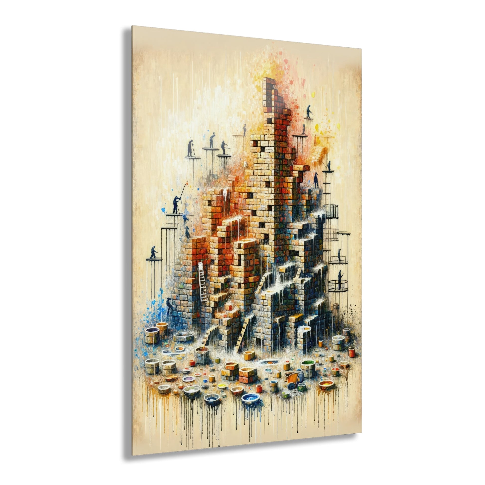 Actions Constructing Society Acrylic Prints (French Cleat Hanging) - ATUH.ART