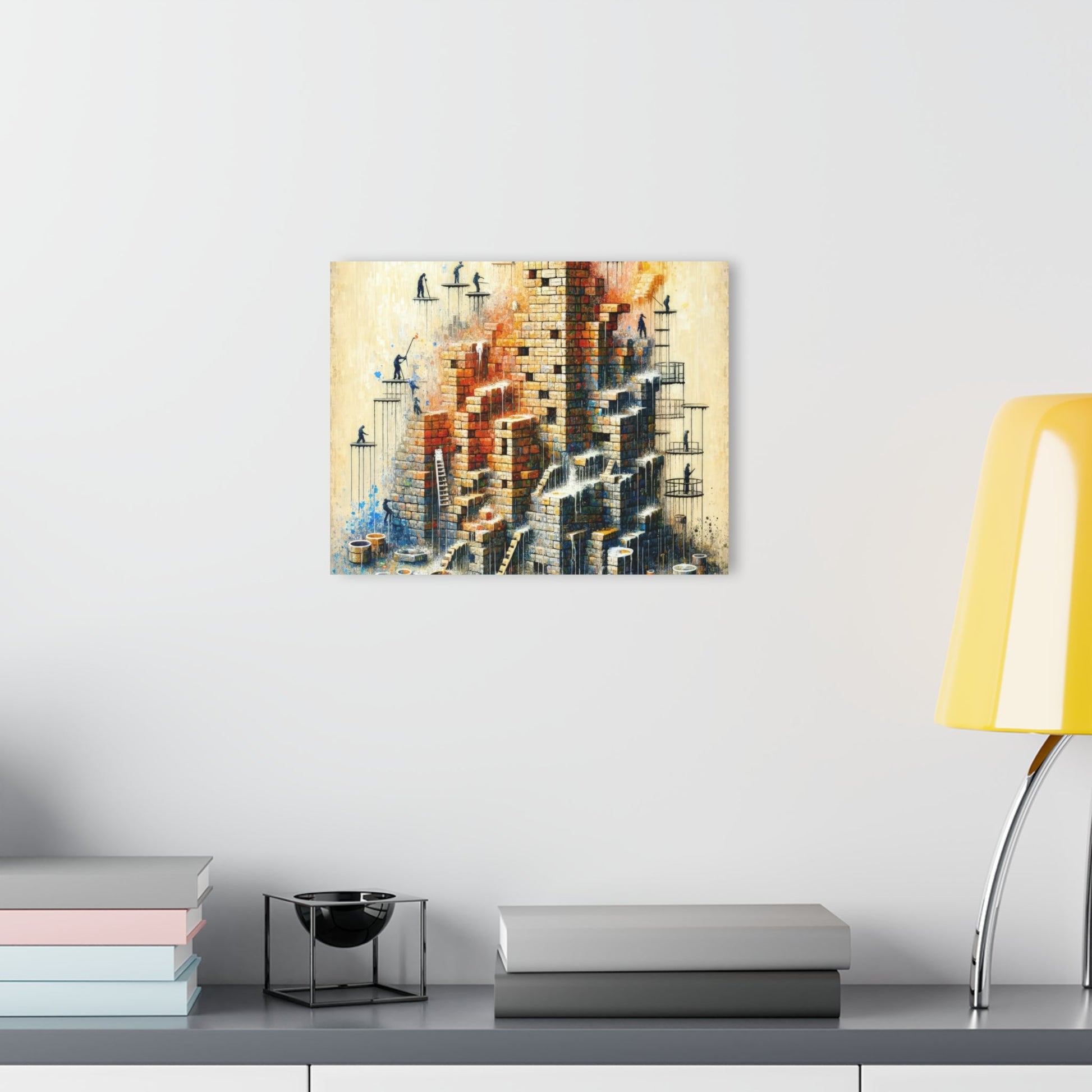 Actions Constructing Society Acrylic Prints (French Cleat Hanging) - ATUH.ART