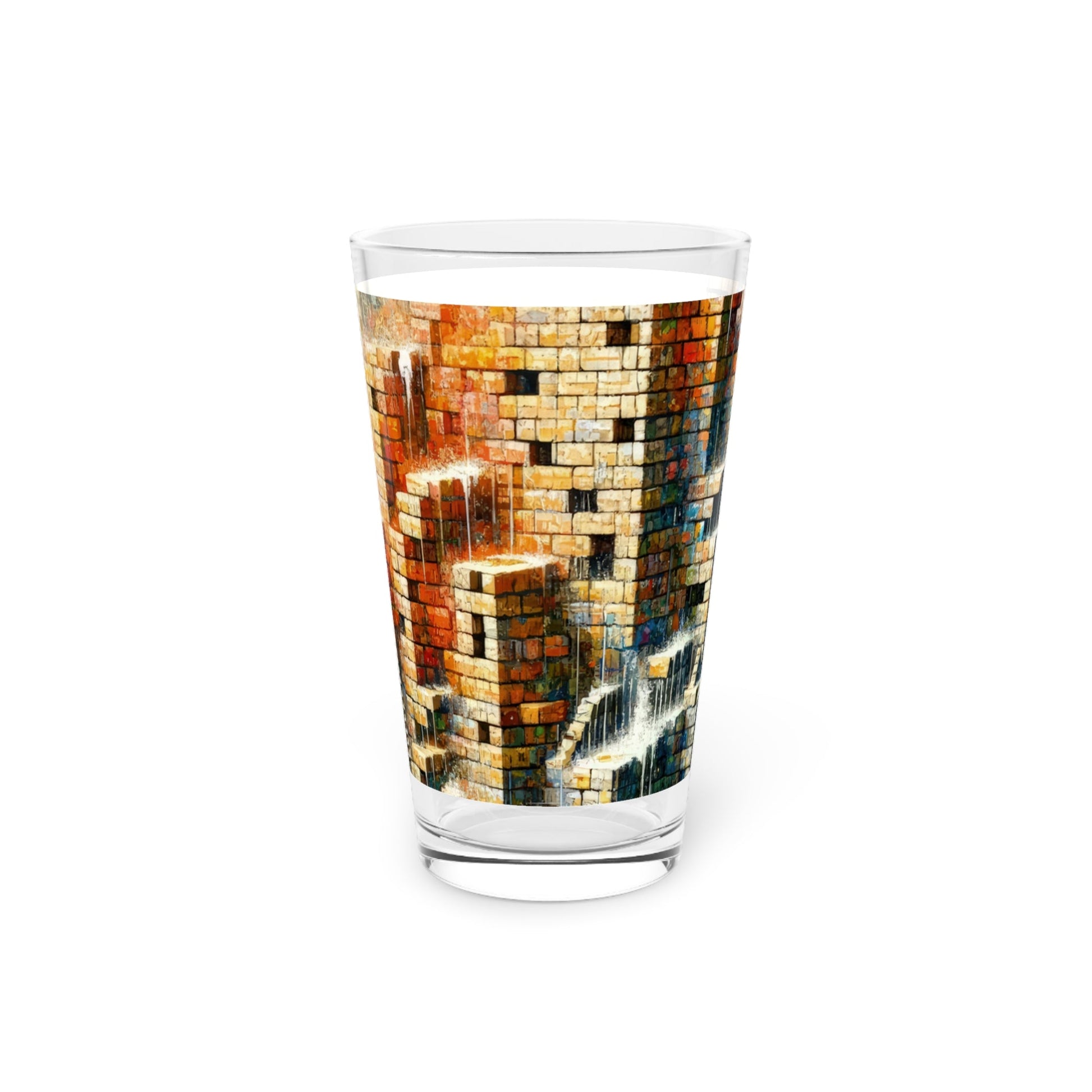 Actions Constructing Society Pint Glass, 16oz - ATUH.ART