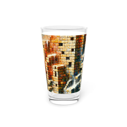 Actions Constructing Society Pint Glass, 16oz - ATUH.ART