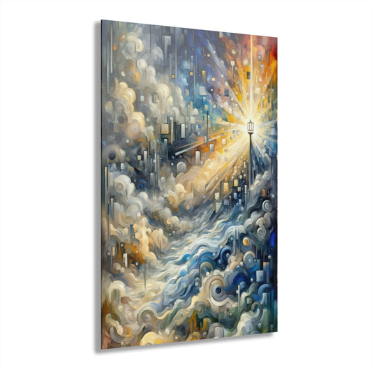 Adrift Beacon Tachism Acrylic Prints (French Cleat Hanging) - ATUH.ART