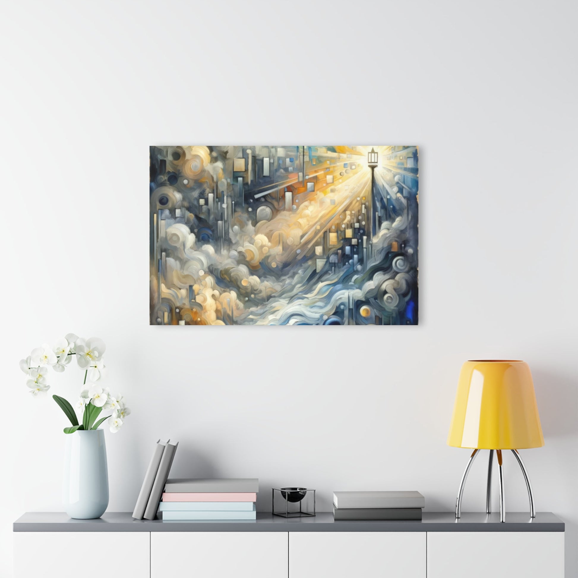 Adrift Beacon Tachism Acrylic Prints (French Cleat Hanging) - ATUH.ART