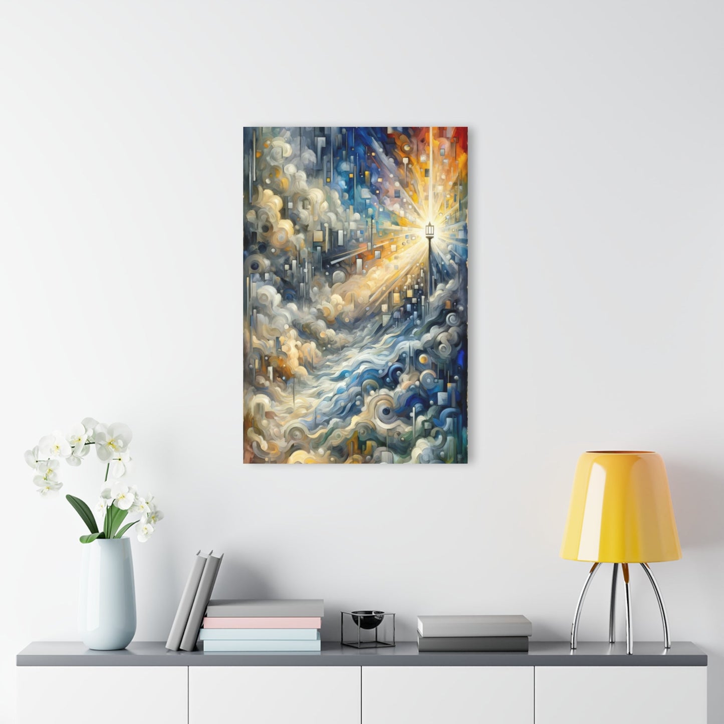 Adrift Beacon Tachism Acrylic Prints (French Cleat Hanging) - ATUH.ART