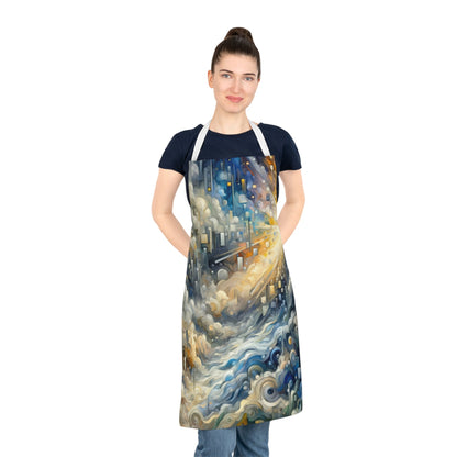 Adrift Beacon Tachism Adult Apron (AOP) - ATUH.ART