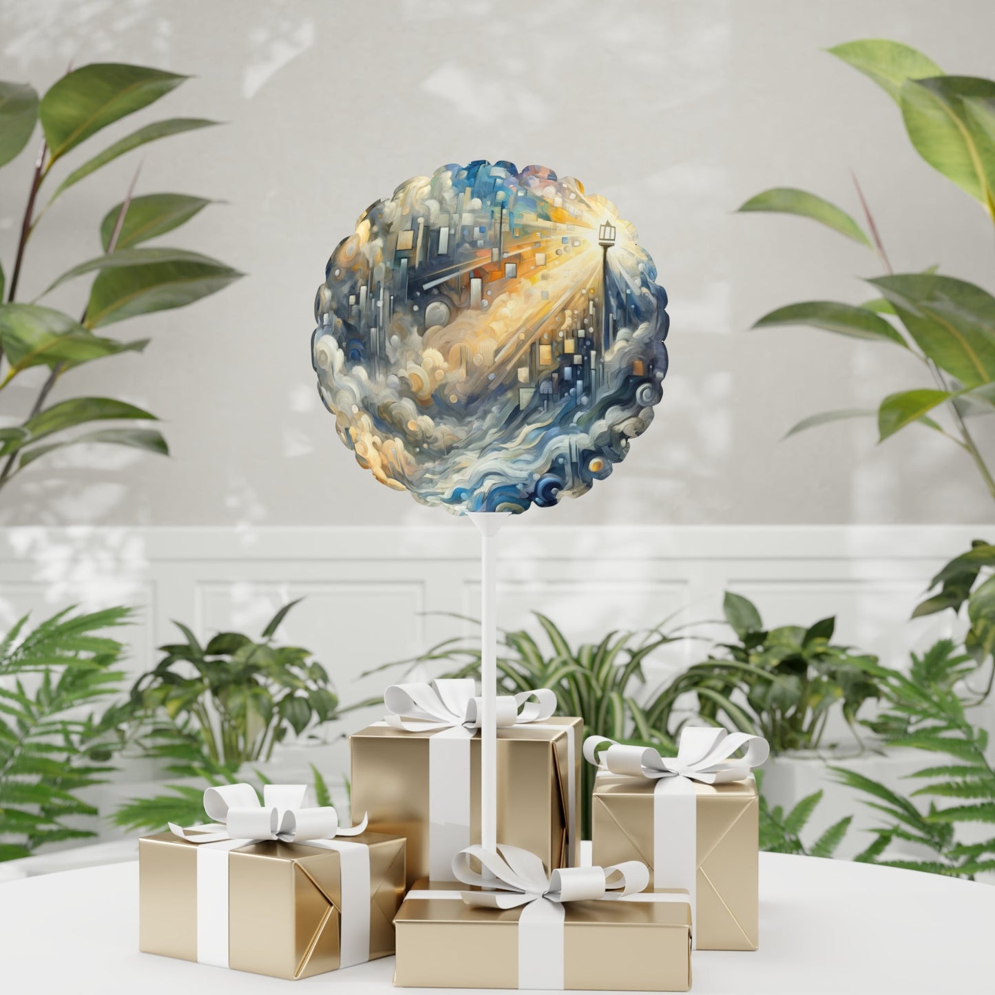 Adrift Beacon Tachism Balloon (Round and Heart-shaped), 11" - ATUH.ART