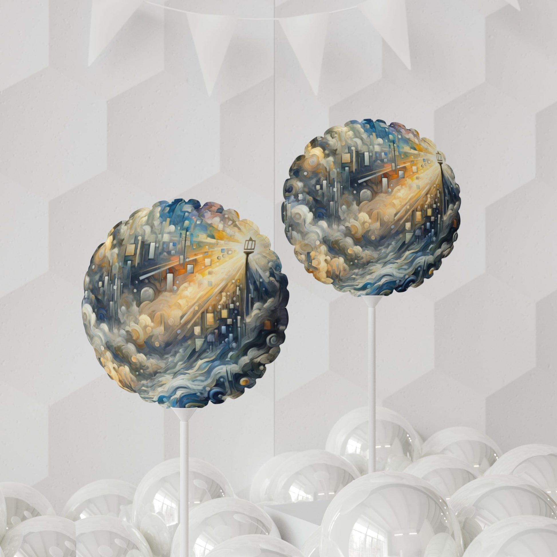 Adrift Beacon Tachism Balloon (Round and Heart-shaped), 11" - ATUH.ART