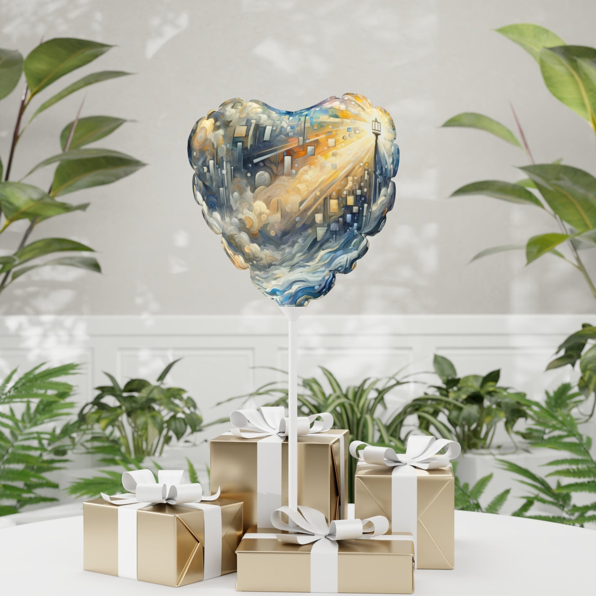 Adrift Beacon Tachism Balloon (Round and Heart-shaped), 11" - ATUH.ART