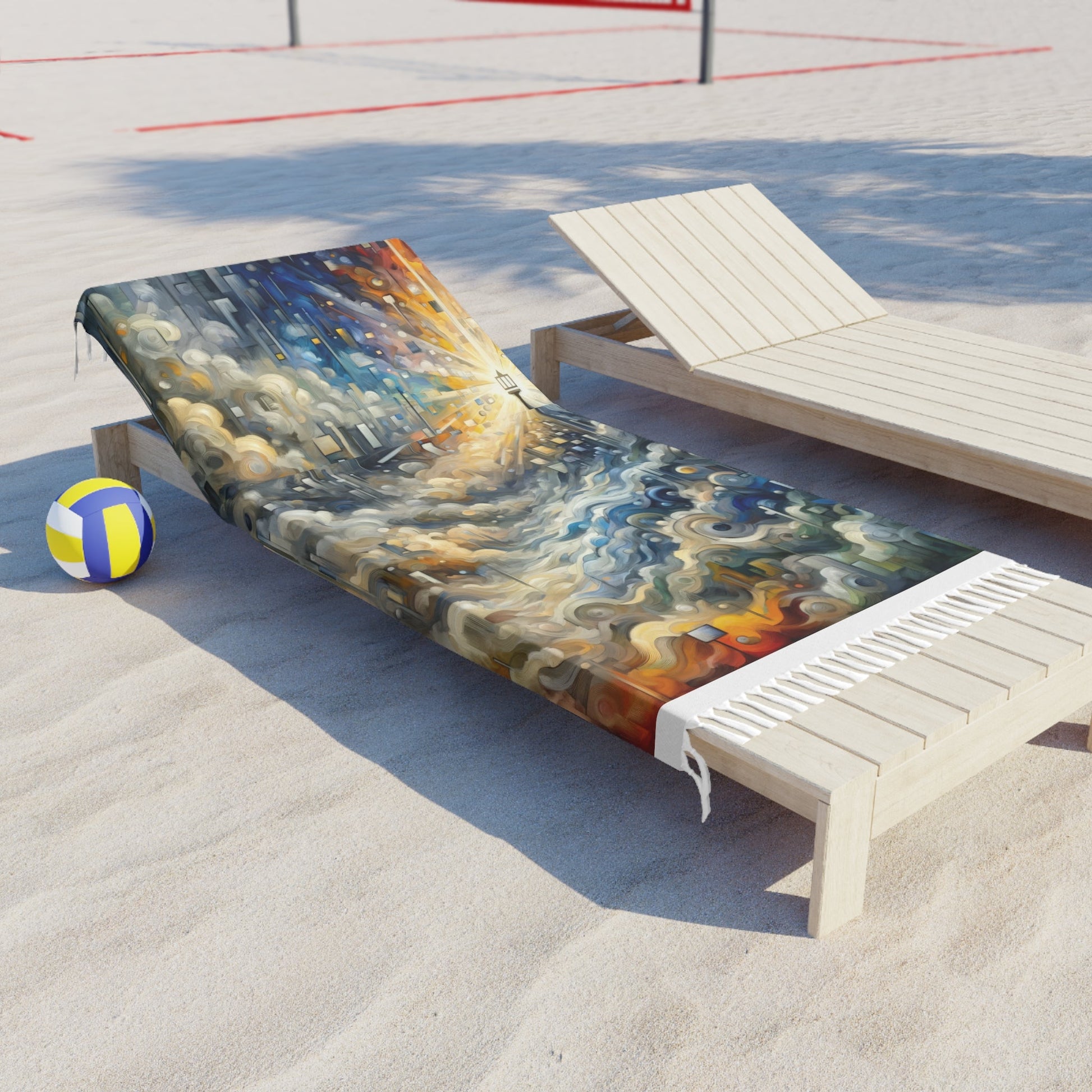Adrift Beacon Tachism Boho Beach Cloth - ATUH.ART
