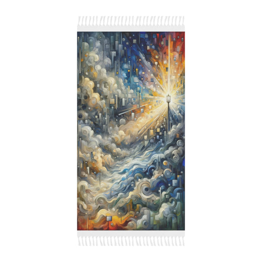 Adrift Beacon Tachism Boho Beach Cloth - ATUH.ART