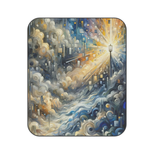 Adrift Beacon Tachism Picnic Blanket - ATUH.ART