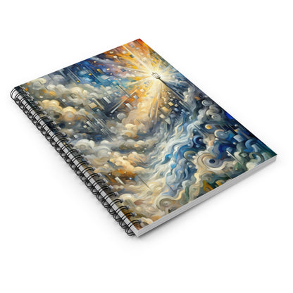 Adrift Beacon Tachism Spiral Notebook - Ruled Line - ATUH.ART