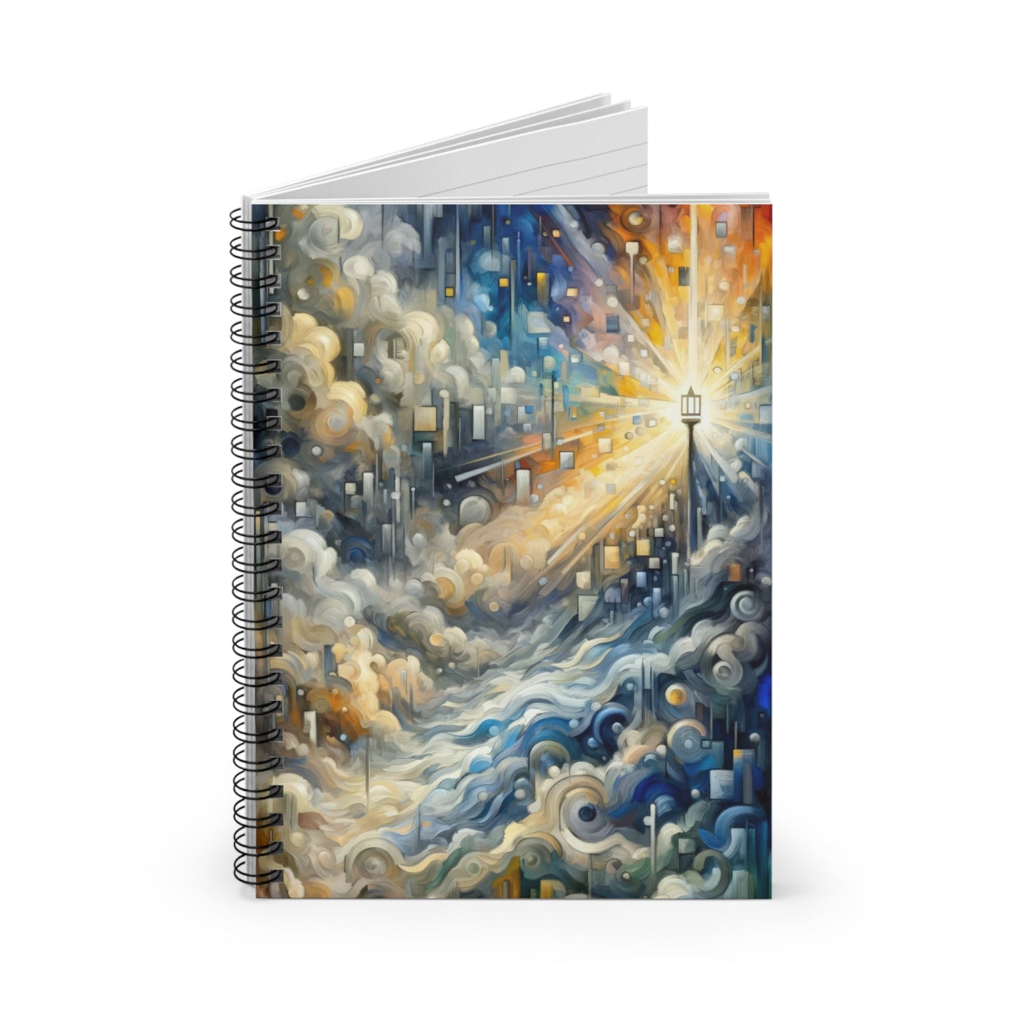 Adrift Beacon Tachism Spiral Notebook - Ruled Line - ATUH.ART