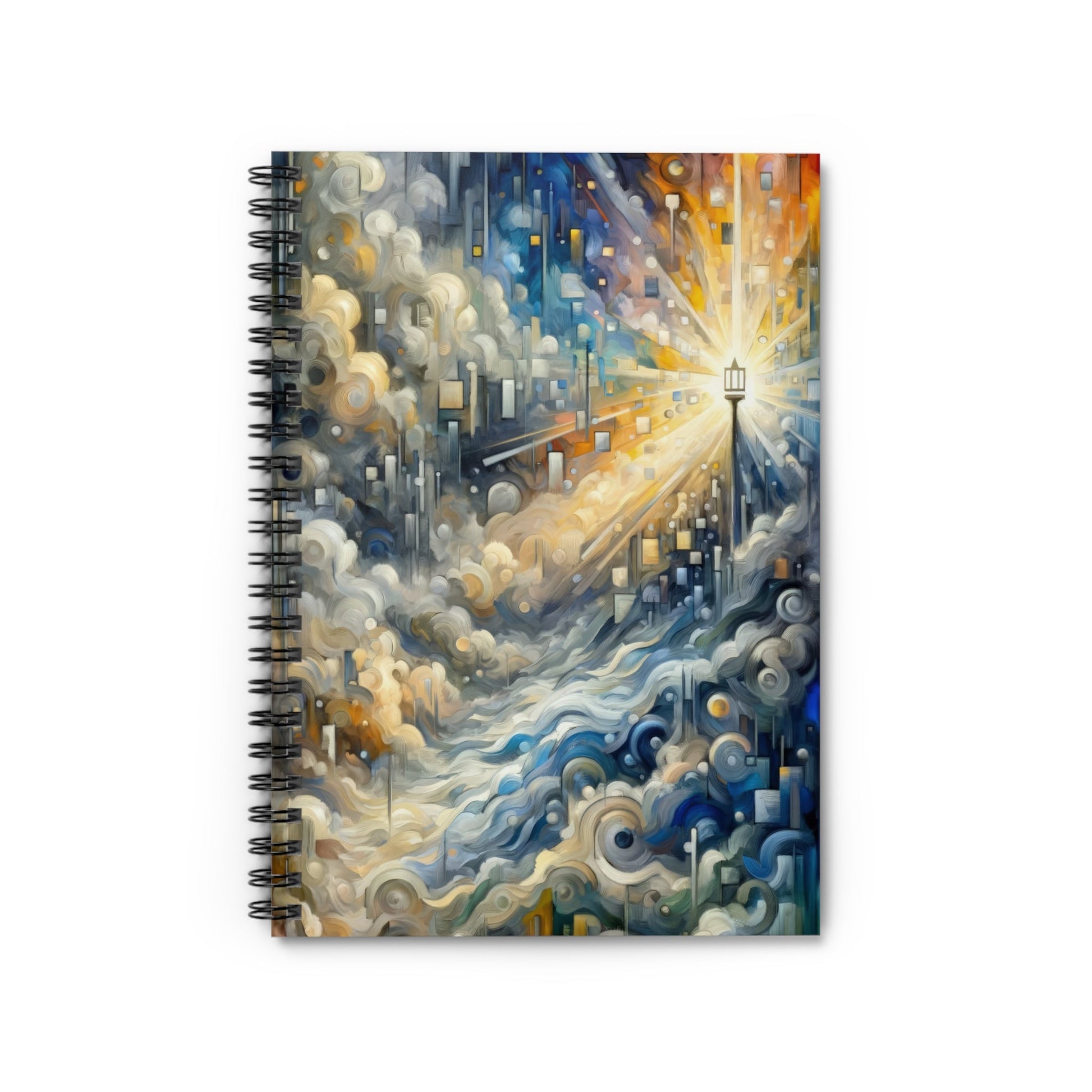 Adrift Beacon Tachism Spiral Notebook - Ruled Line - ATUH.ART