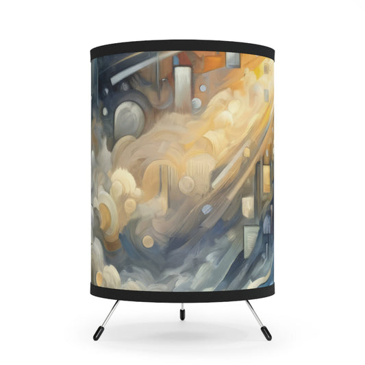 Adrift Beacon Tachism Tripod Lamp with High-Res Printed Shade, US\CA plug - ATUH.ART