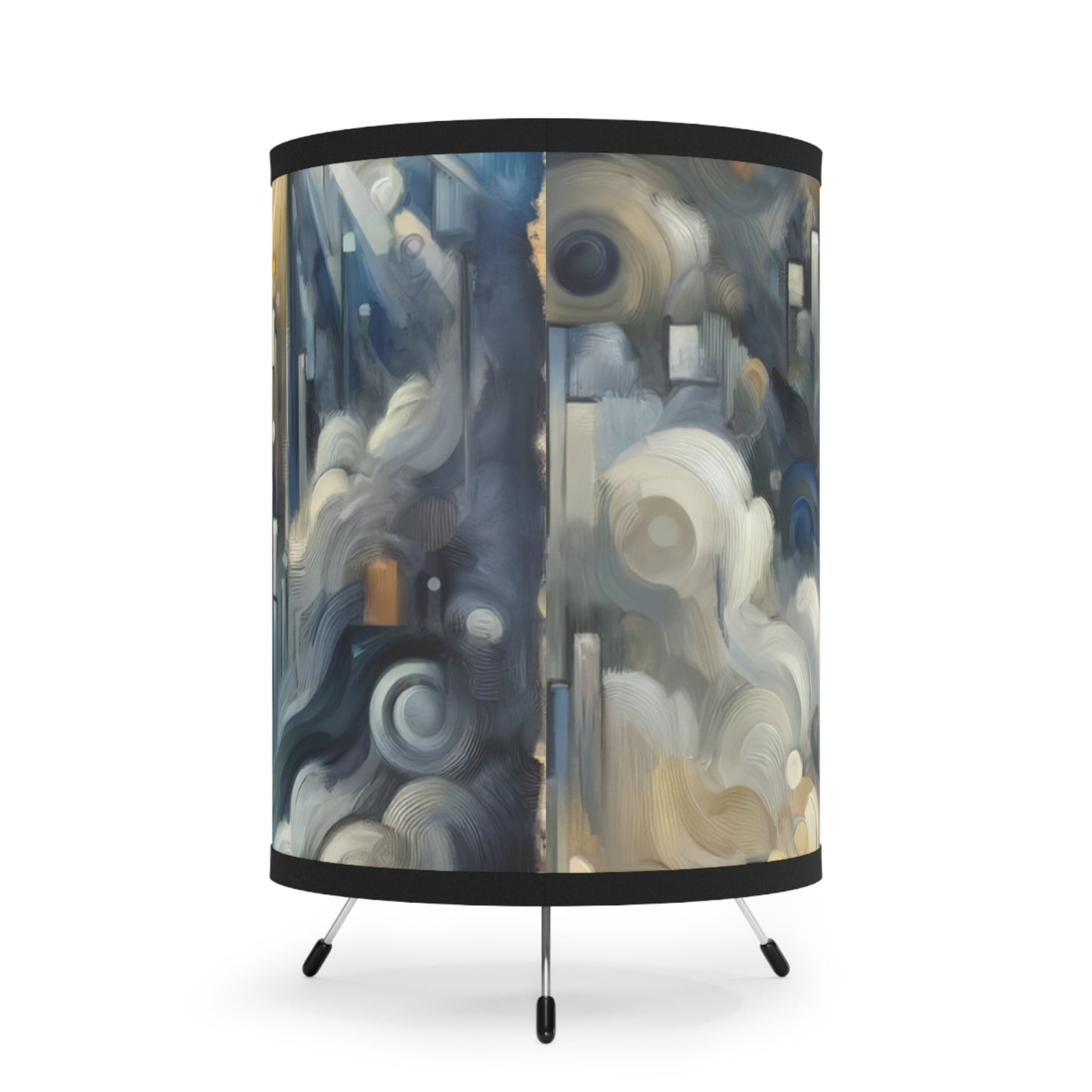 Adrift Beacon Tachism Tripod Lamp with High-Res Printed Shade, US\CA plug - ATUH.ART