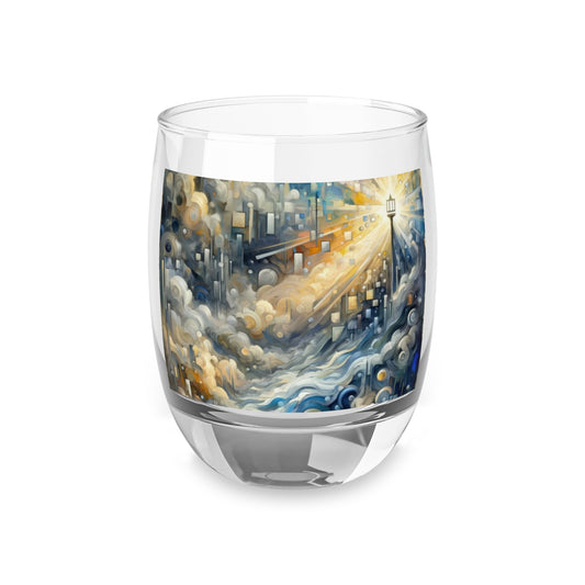 Adrift Beacon Tachism Whiskey Glass - ATUH.ART