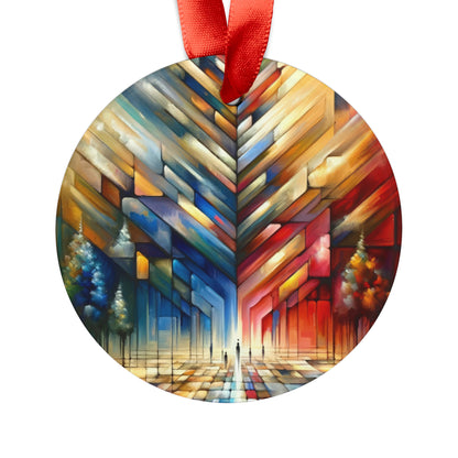 Anchored Tenets Abstraction Acrylic Ornament with Ribbon - ATUH.ART