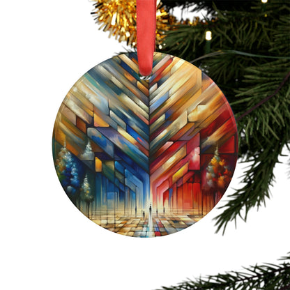 Anchored Tenets Abstraction Acrylic Ornament with Ribbon - ATUH.ART