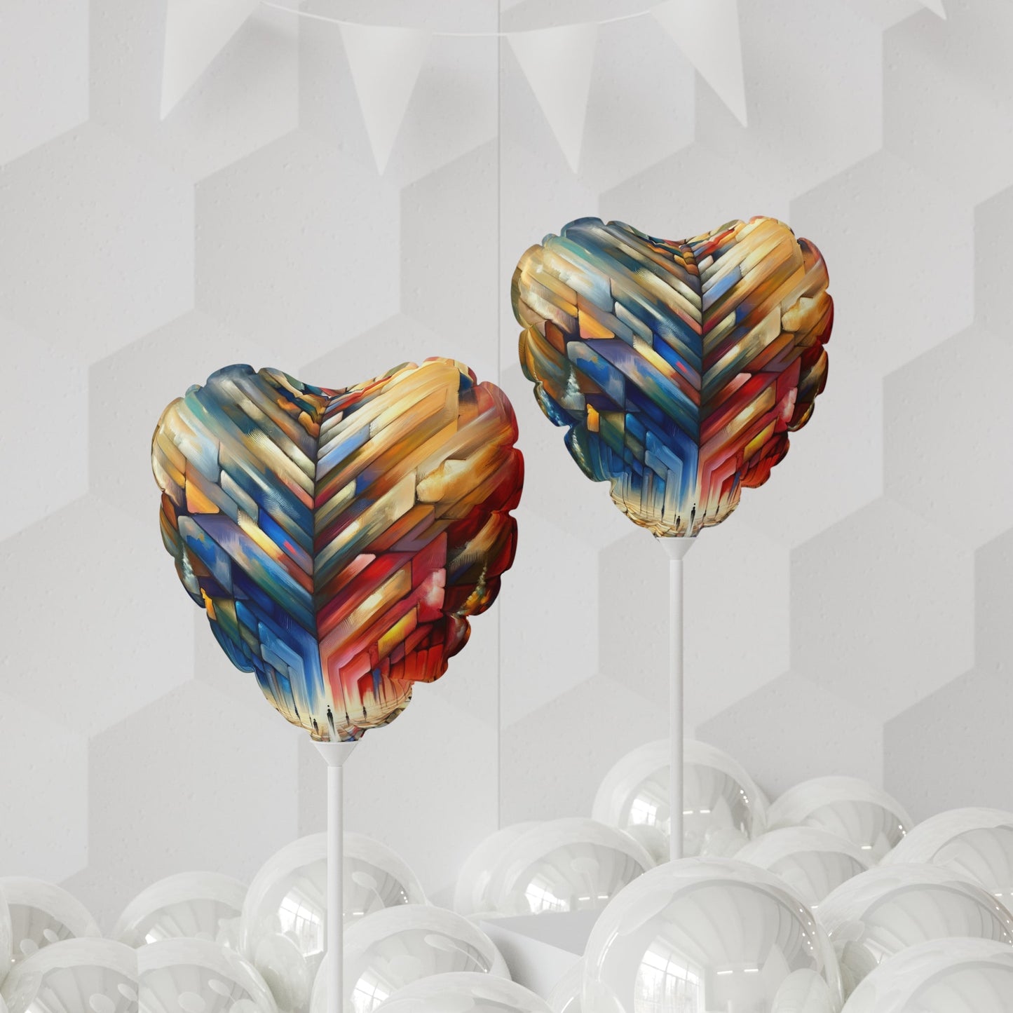 Anchored Tenets Abstraction Balloon (Round and Heart-shaped), 11" - ATUH.ART