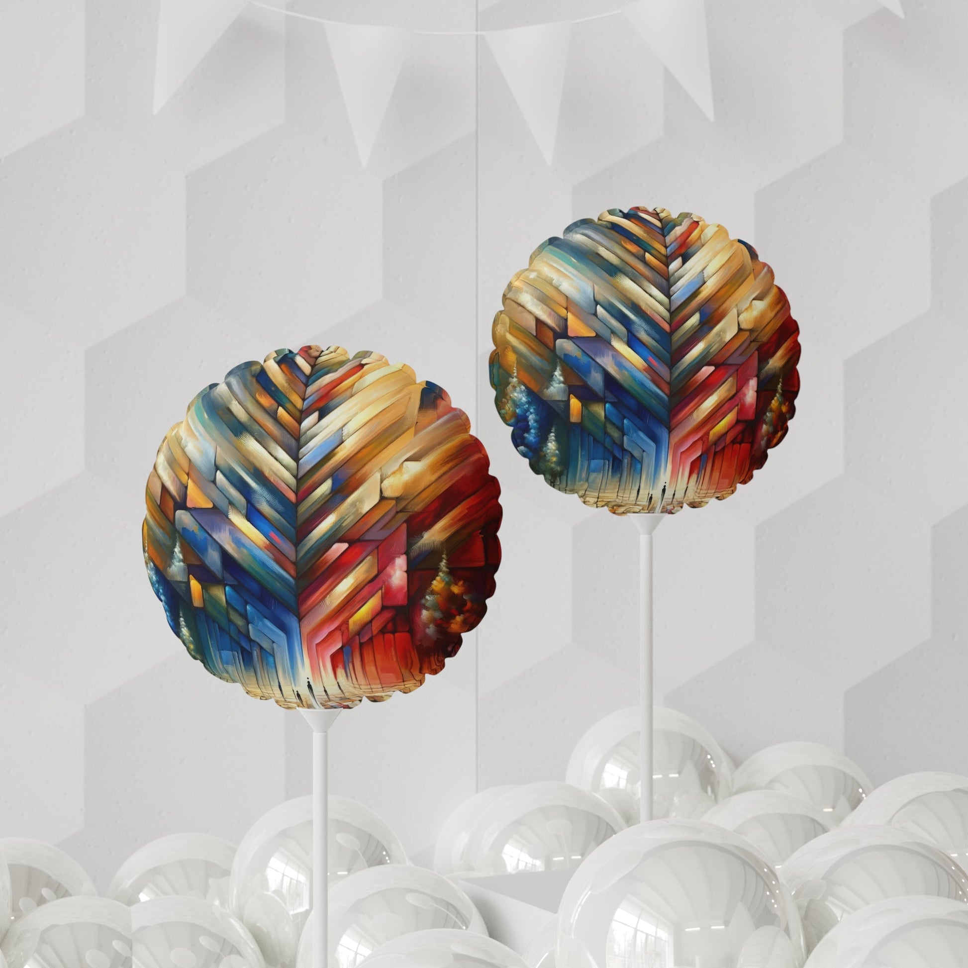 Anchored Tenets Abstraction Balloon (Round and Heart-shaped), 11" - ATUH.ART