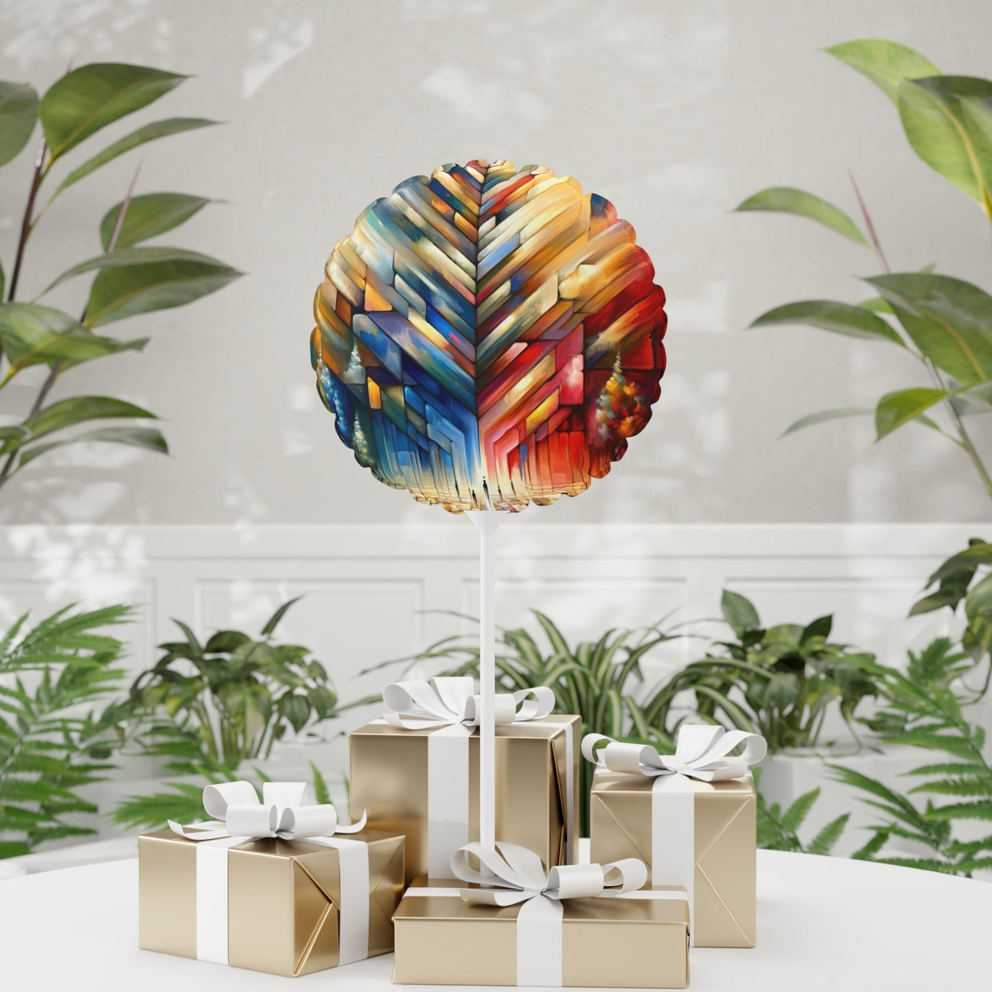 Anchored Tenets Abstraction Balloon (Round and Heart-shaped), 11" - ATUH.ART