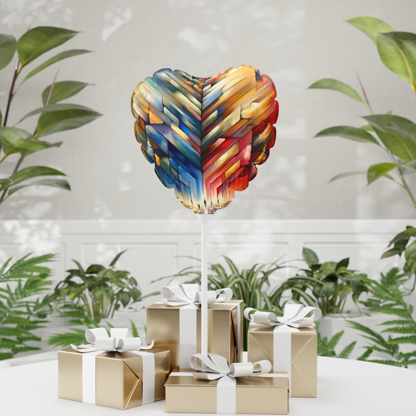 Anchored Tenets Abstraction Balloon (Round and Heart-shaped), 11" - ATUH.ART