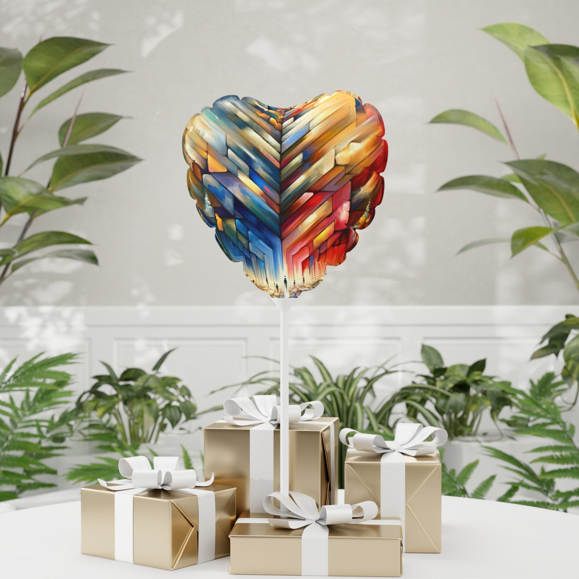Anchored Tenets Abstraction Balloon (Round and Heart-shaped), 11" - ATUH.ART