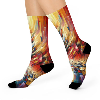 Anchored Tenets Abstraction Cushioned Crew Socks - ATUH.ART